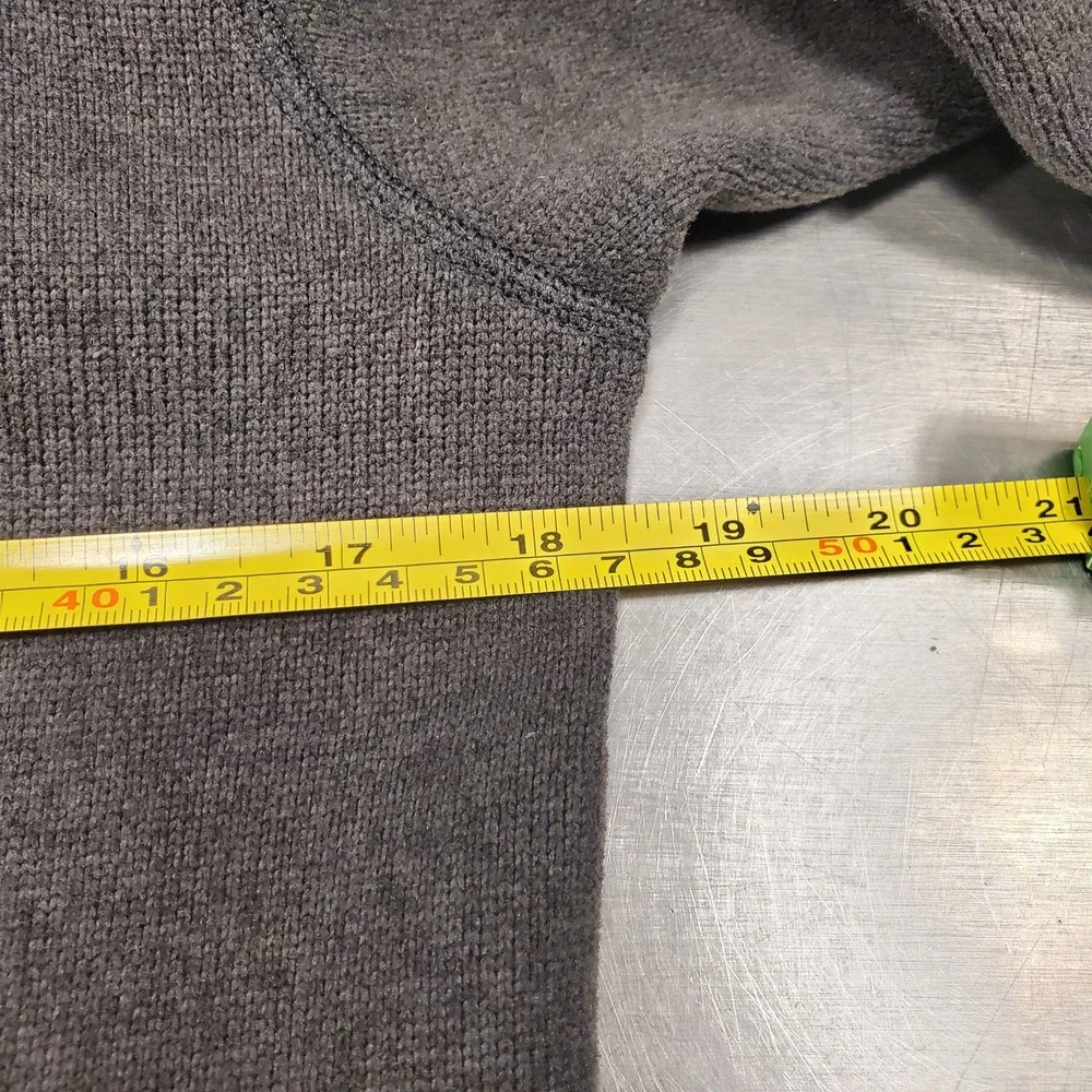 The North Face Mens Gray Sweater Fleece Full Zip Hooded Jacket Charcoal Heather